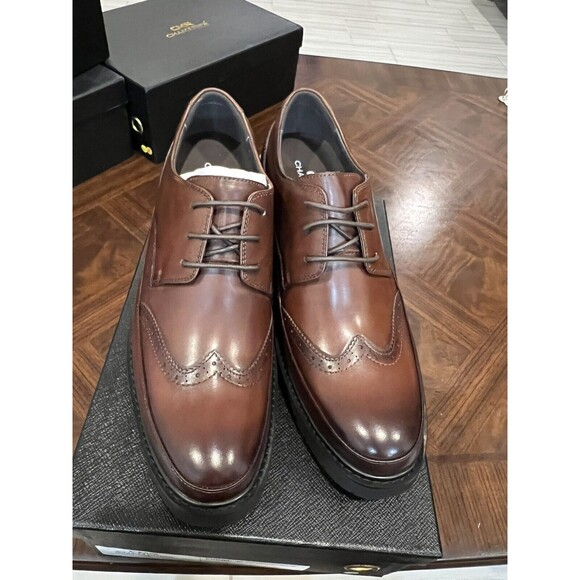 US11 CHAMARIPA height increase insoles men Brown Oxford leather 7cm/ 2.76 inches main image 5